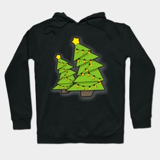 Merry Christmas Trees With Light Hoodie